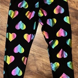 No Boundaries Rainbow Heart Kids Leggings